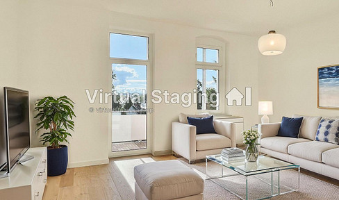 Beautifully modernized 3-room apartment on the 2nd floor: XXL tiles, daylight bathroom & parking space on request