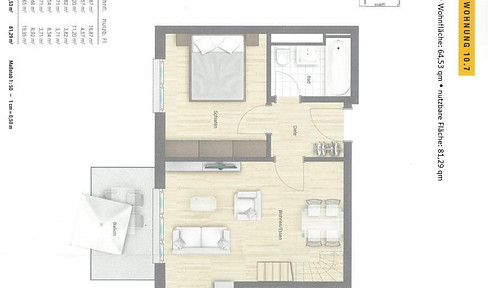 Exclusive penthouse with 2.5 rooms in Munich-Aubing