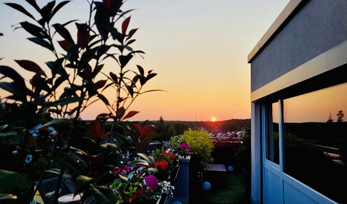 4-room penthouse near the Fürth city forest with surrounding roof terrace