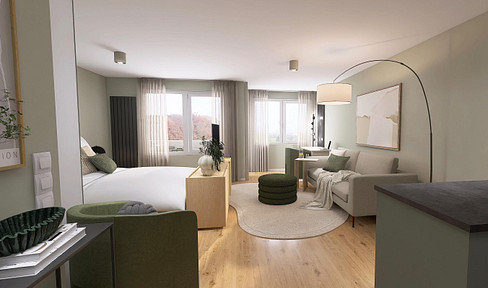 Exclusively furnished apartment in a very good location in Stuttgart - smart home, balcony & garage