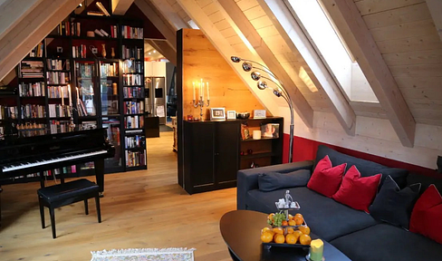 Exclusive 5-room penthouse apartment with roof terrace in quiet park location, very upscale furnishings