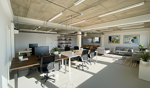 Schickes Büro im Industrial-Style