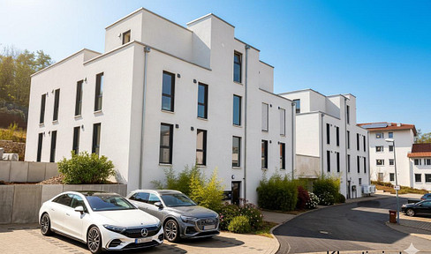 Modern 4-room ground floor apartment with terraces New build in Bad Mgh