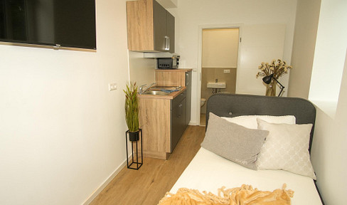 Möbliertes Mini-Apartment mit Einbauküche + INKL. WLAN + TV