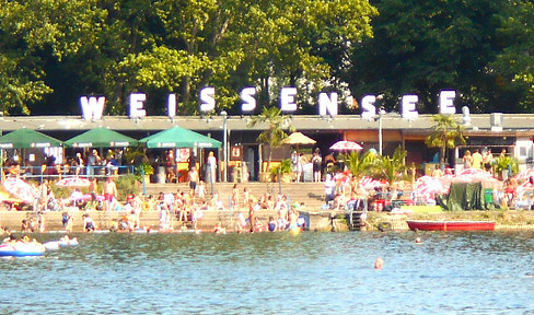 Frühstück auf Ihrem Südbalkon am Weißen See