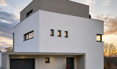 Modernes Architektenhaus im Bauhausstil in begehrter Lage von Bad Nauheim – provisionsfrei