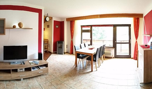 Bright, partially furnished 4.5 room apartment with panoramic views and two balconies