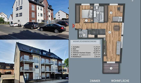 New build 2021: Central 3-room apartment (76.14 sqm) in Nuremberg Eibach
