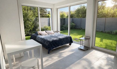 New building! Furnished studio apartment in a QNG-certified green building in Kelsterbach