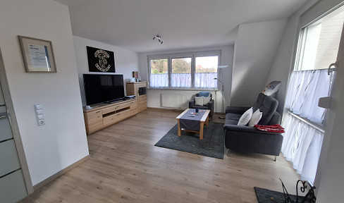 High-quality, bright, and quiet apartment with a built-in kitchen, located in Haiterbach.
