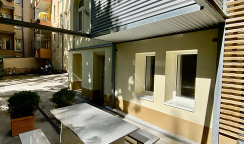 Nur für 1 Person - möblierte 2 Zi-Whg. Stgt Innenstadt mit Terrasse im Grünen