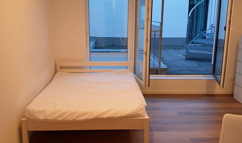 Modern, furnished 1-room apartment in a top location in Bonn (built in 2015) - ideal for students & commuters