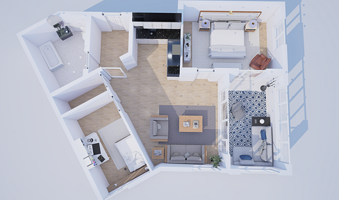 First occupancy! Barrier-free newly built apartment with loggia & (underground parking space) in Darmstadt-Mitte