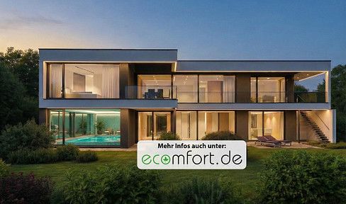 A plus-energy villa* with panoramic views + an indoor pool = a unique aesthetic combined with the highest level of comfort!