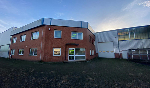 Commercial hall with gantry crane and office space!