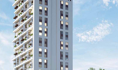 LUXUS Whg. im HENNINGER TURM Frankfurt/Main, 24 Std. Concierge, Skyline Balkon, Küche