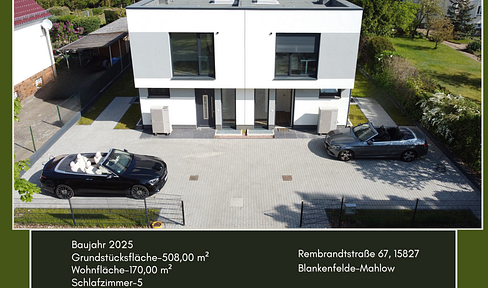 Energy efficient A+: Semi-detached house 170 m², 7 rooms, 3 bathrooms, granny apartment, without estate agent