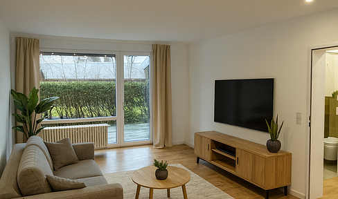 Modern renovated 1.5-room apartment with large terrace in Eckersdorf (near Bayreuth)