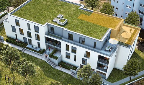Exklusive 3-Zimmer-Penthouse-Wohnung mit Einbauküche & 45m² Dachterrasse