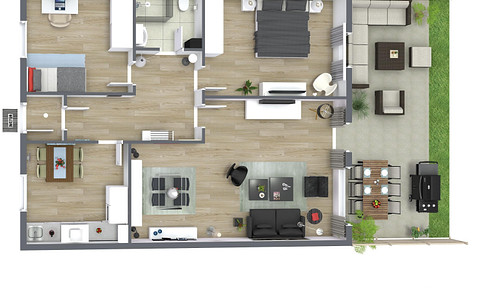 Moderne, schöne und helle 3-Zimmer-Whg mit EBK und Terrasse