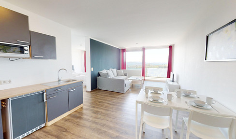 Flexibel Wohnen auf Zeit - all inclusive / Modern möblierte 2-Zimmer-Apartments mit grosser Terrasse