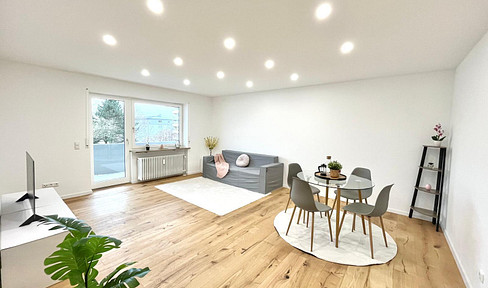 Lichtdurchflutete Traumwohnung: neu renovierte 3 ZKB mit Balkon & TG in Göggingen – sofort frei