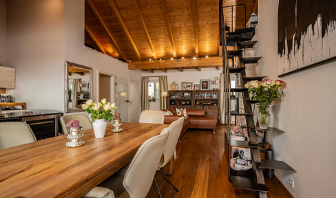 Exceptional attic with exposed roof truss, loft and terrace | Private sale