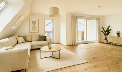 Elegance and vision - top-floor apartment with two loggias and luxurious design