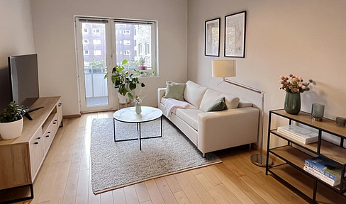 Stilvoll möblierte 3-Zimmer-Wohnung mit Südost-Loggia in Winterhude (Pauschalmiete, provisionsfrei)