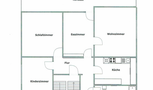 Lichtdurchflutete 4 Zimmer Wohnung mit schöner, großer Süd-Terrasse in Althengstett