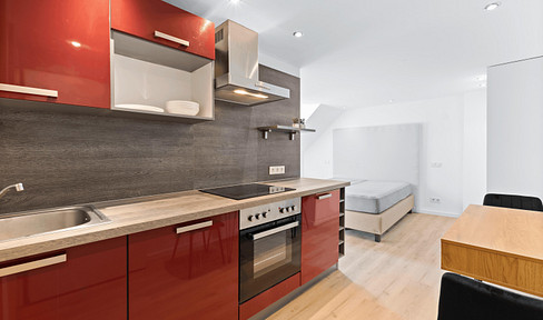 Fully furnished 1-room apartment in Frankfurt-Nied - well connected, available immediately