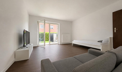 Frisch renovierte & voll möblierte 1-Zimmer-Wohnung mit Terrasse in Lehrte-Hämelerwald