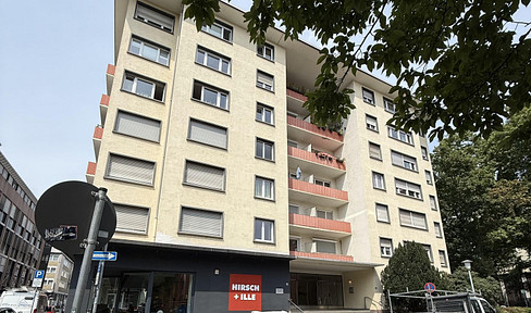 Spacious one-bedroom apartment with a kitchen and balcony, centrally located in Mannheim.