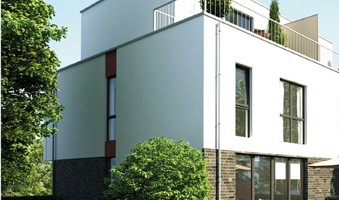 Modern semi-detached house with south-facing garden & roof terrace in Bonn-Plittersdorf