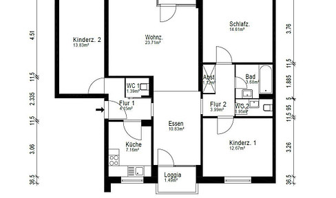 spacious 4 room apartment