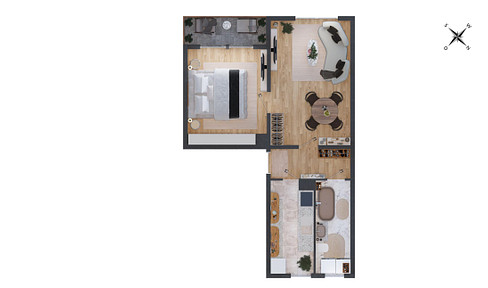 Move in and feel right at home! Bright, brand-new 2-room apartment with fireplace, balcony, and fitted kitchen in Elterlein.