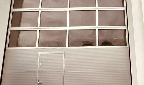 Neuwertige Lager - Gewerbehalle in 86415 Mering zu vermieten, WC, Wasseranschluss, EDV, St.Strom