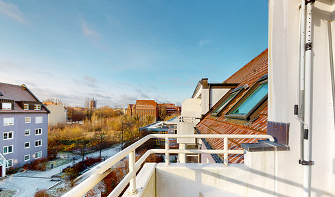 Rooftop Maisonette with Garage and Balcony furnished or unfurnished!