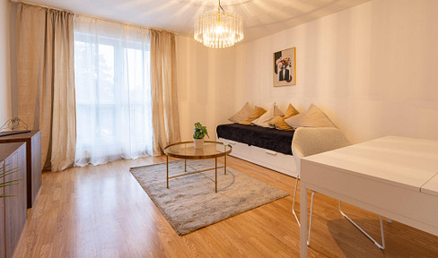 Einziehen & wohlfühlen: Möblierte 1-Zimmer-Wohnung mit Balkon und separater Küche