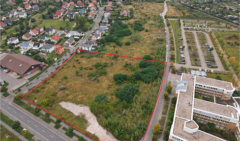 Building plot in Halle-for housing, care facility, day nursery with approx. 15,000 m² gross floor area