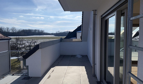 Loftartige 2 1/2 Zimmer Dachterrassen Wohnung - Neubau mit niedrigen Nebenkosten im Würmtal