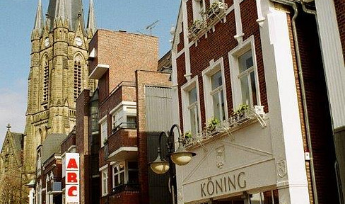 Emsdetten pedestrian zone, store in historic listed building