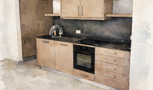 New construction, never occupied, 3-room apartment with garden in a well-established, quiet area.