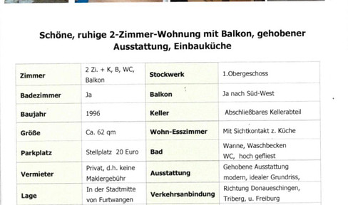 Letting Friedrichstrasse Furtwangen