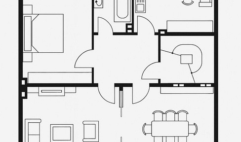 First occupancy after renovation: 3-room apartment with balcony in Euskirchen.