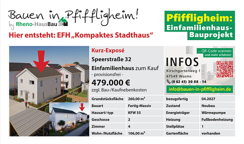 Kompaktes Stadthaus in kleinem Neubaugebiet in gesuchter Lage Worms-West
