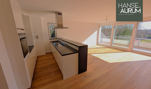 FEE-FREE | First occupancy after renovation: Penthouse apartment including an underground parking space.