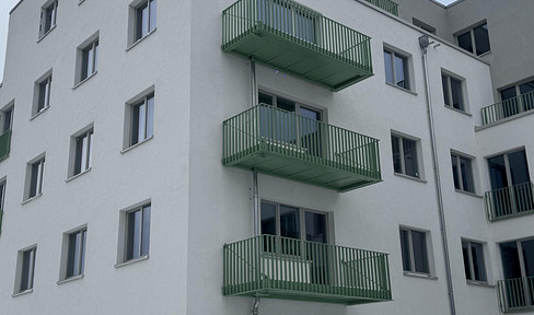 Brand new! 2-room apartment with a sunny balcony, perfect for couples or singles. Includes a kitchen.