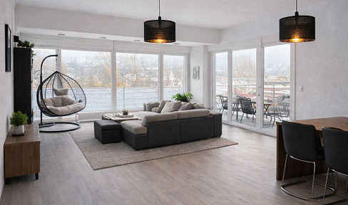 Spacious 2-room apartment with a large terrace and panoramic views.