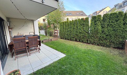 Modern, accessible 3-room garden apartment (built in 2016) – located in a quiet, wooded area in Leinfelden.